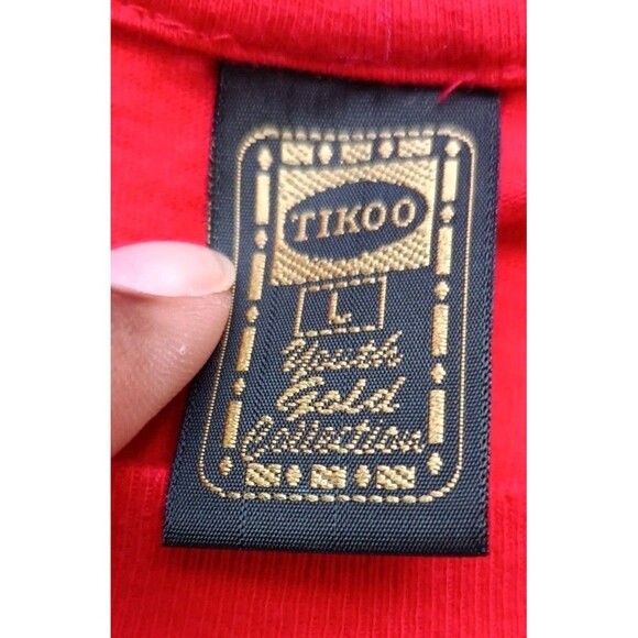 Vintage Jambo Kenya T-Shirt Men's Large Red Elephant Embroidered Short Sleeve - Picture 3 of 7